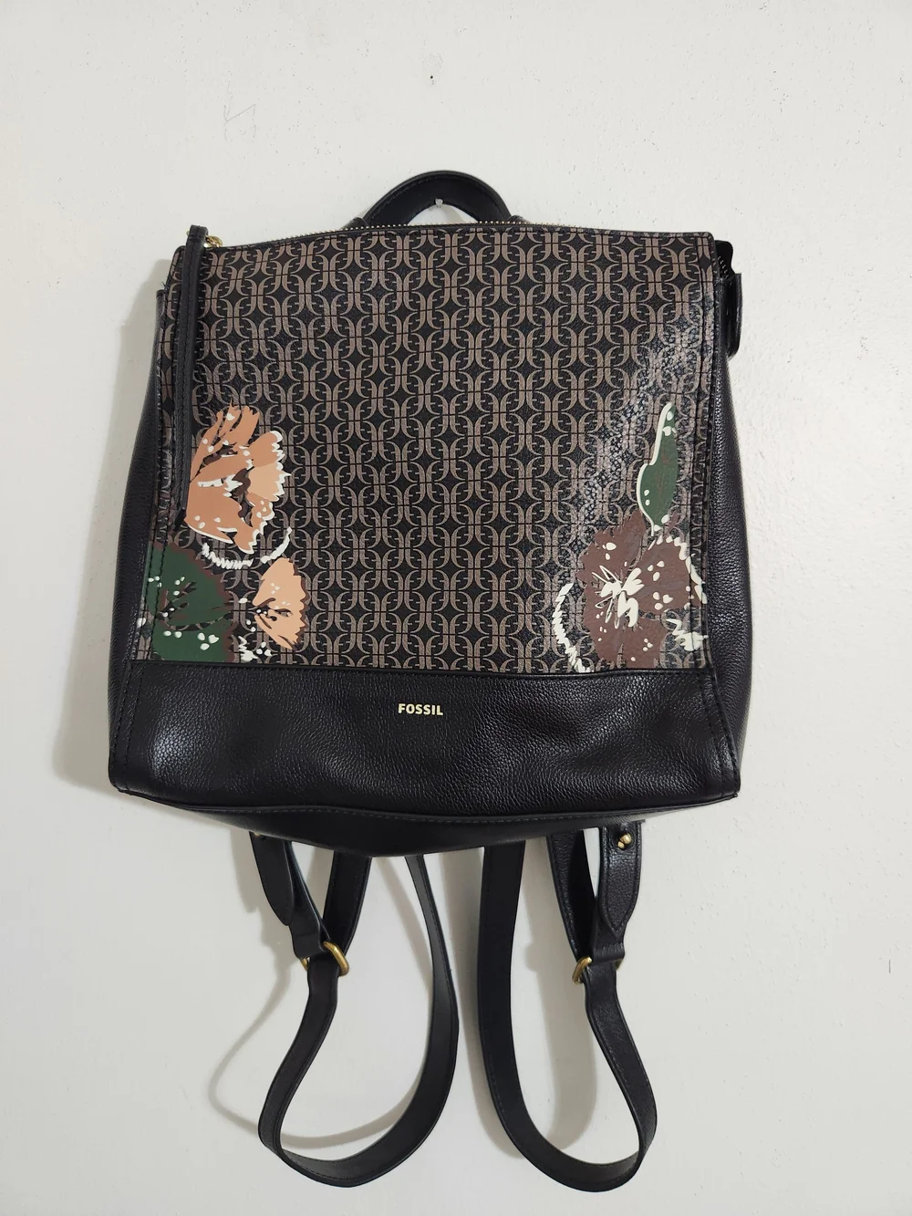 Fossil Elina Convertible Backpack with Floral Accents